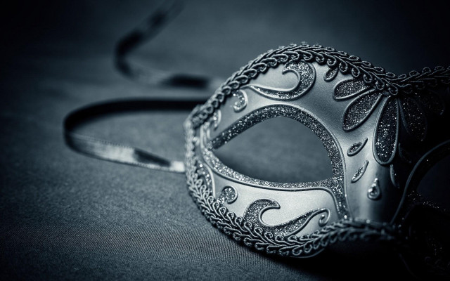 Silver mask black background silver free wallpaper for desktop - medium preview image