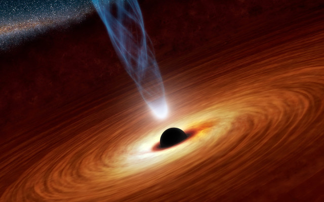 Black hole black object blue free wallpaper for desktop - medium preview image