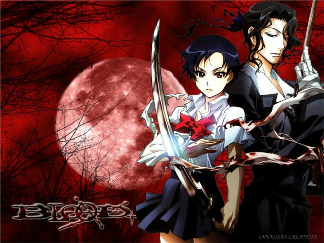 Anime characters swords full moon #2 free wallpaper for desktop - medium preview image