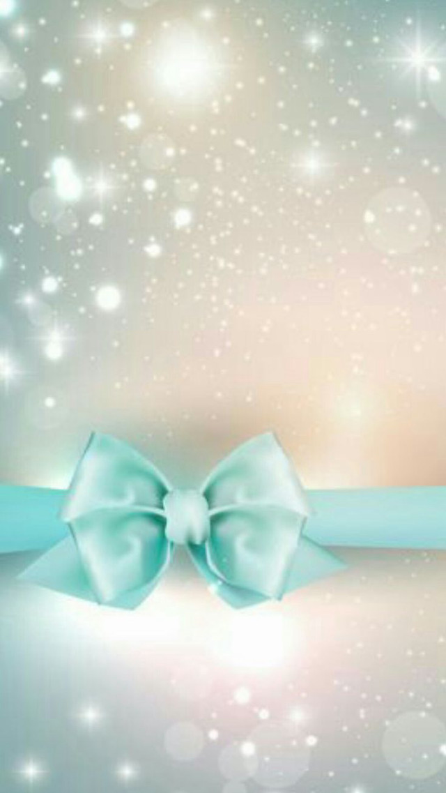 Blue ribbon bow background stars free wallpaper for mobile - medium preview image