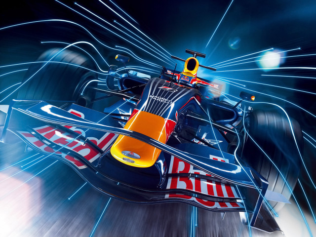 Red bull racing tunnel blue free wallpaper for desktop - medium preview image
