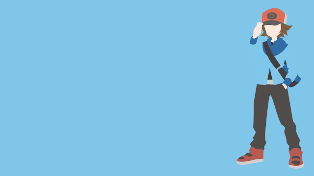 Person hat backpack blue background #2 free wallpaper for desktop - medium preview image