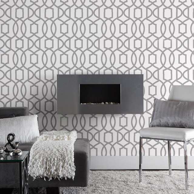 Living room fireplace chair ottomans free wallpaper for tablet - medium preview image