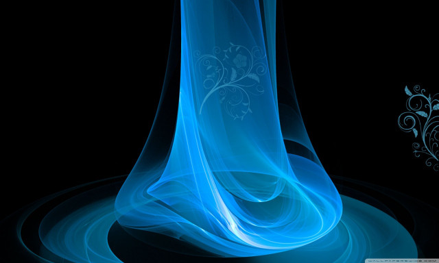 Blue swirl black background image #2 free wallpaper for desktop - medium preview image