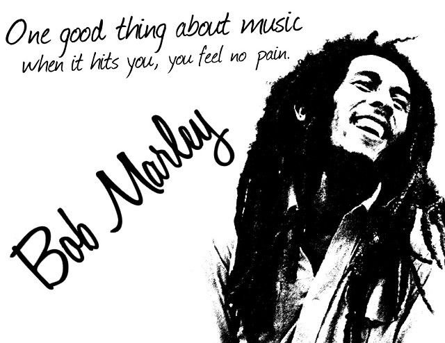 Bob marley quote music inspirational free wallpaper for desktop - medium preview image