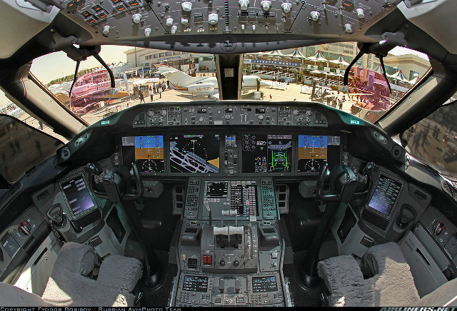 Cockpit inside view airplane control #4 free wallpaper for desktop - medium preview image