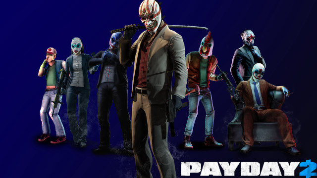 Payday group people blue background free wallpaper for desktop - medium preview image