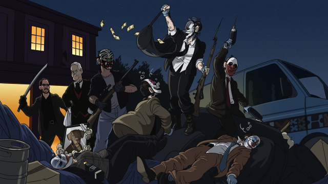 Night street group dead people free wallpaper for desktop - medium preview image