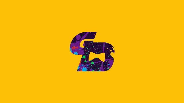 Colorful letter g yellow background free wallpaper for desktop - medium preview image