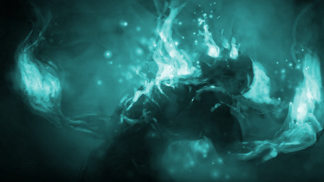 Blue flame man cave water free wallpaper for desktop - medium preview image