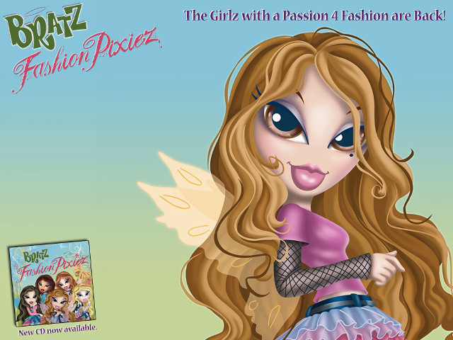 Cartoon girl pink shirt dress free wallpaper for desktop - medium preview image