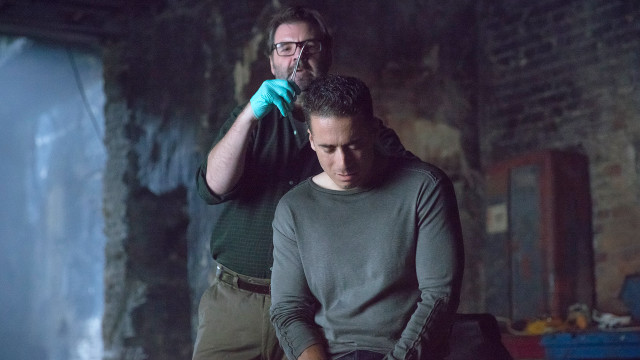 Man 2boys brick wall green free wallpaper for desktop - medium preview image