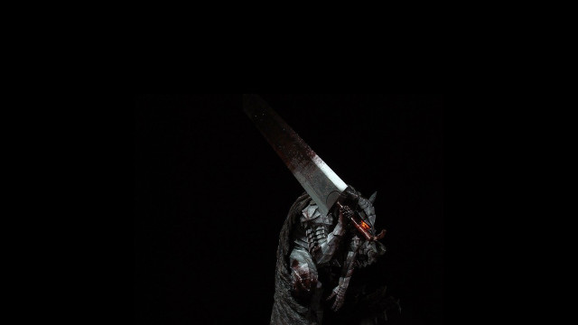 Large knife dark background black free wallpaper for desktop - medium preview image