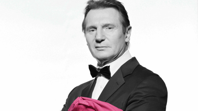 Man tuxedo bowtie holding pink free wallpaper for desktop - medium preview image