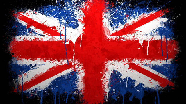 British flag black background paint free wallpaper for desktop - medium preview image