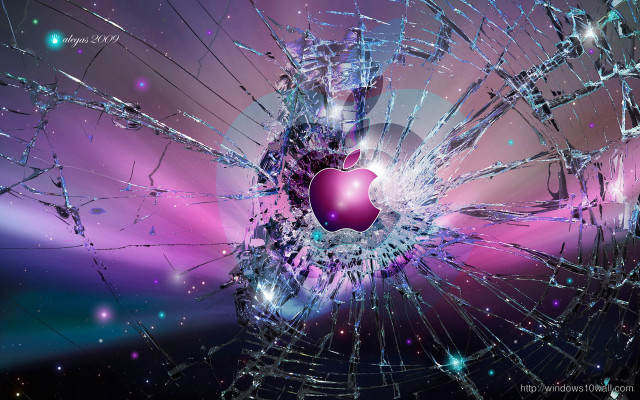 Broken glass heart purple blue #5 free wallpaper for desktop - medium preview image