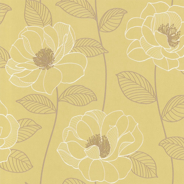 Yellow flower wallpaper leaves blooms free wallpaper for tablet - medium preview image
