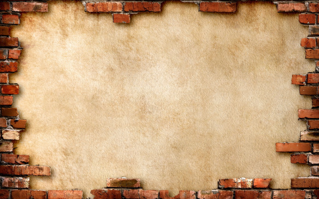 Brick wall hole grungy background free wallpaper for desktop - medium preview image