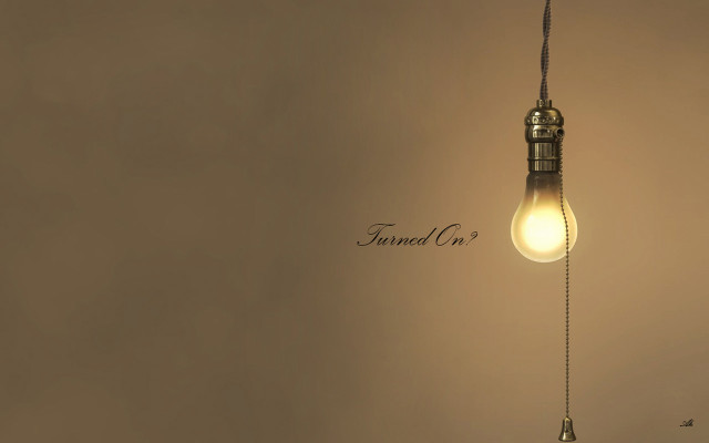 Light bulb hanging chain message free wallpaper for desktop - medium preview image
