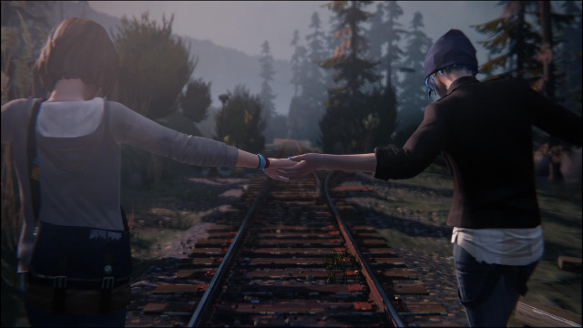 Train scene holding hands neo free wallpaper for desktop - medium preview image