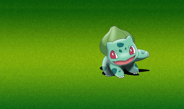 Cartoon pokemon green background smile free wallpaper for desktop - medium preview image