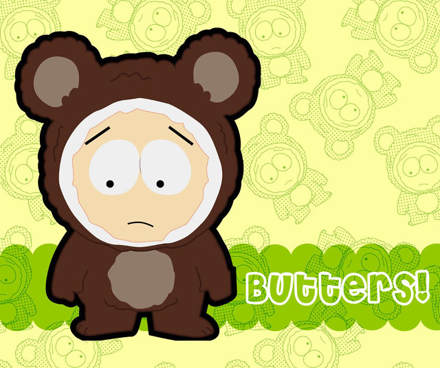 Sad cartoon bear green background free wallpaper for desktop - medium preview image