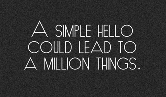 Simple hello quote black white free wallpaper for desktop - medium preview image