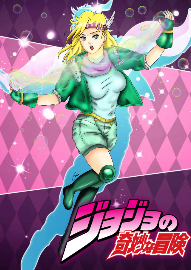 Cartoon character blonde hair green free wallpaper for mobile - medium preview image