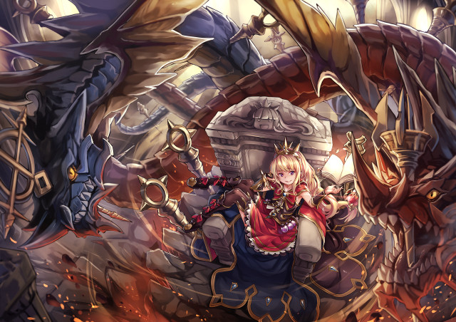 Woman gun dragon demon sword free wallpaper for desktop - medium preview image