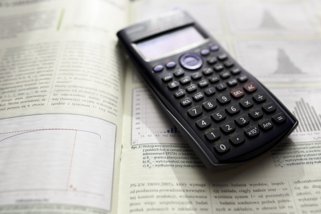 Calculator book table graphpaper academic free wallpaper for desktop - medium preview image
