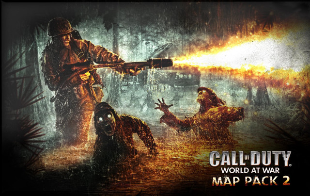Man holding gun zombies forest free wallpaper for desktop - medium preview image