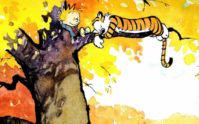 Boy tree tiger back dog free wallpaper for desktop - medium preview image