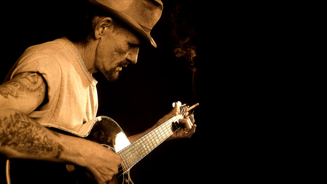 Man hat guitar dark cigarette free wallpaper for desktop - medium preview image