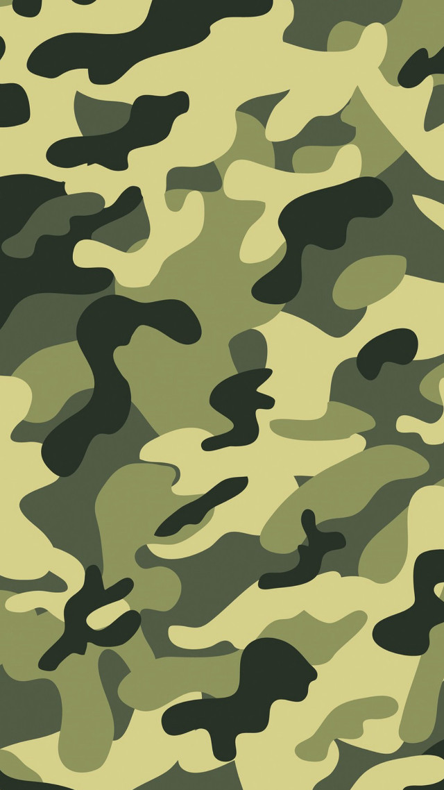 Green camouflage black spots white free wallpaper for mobile - medium preview image