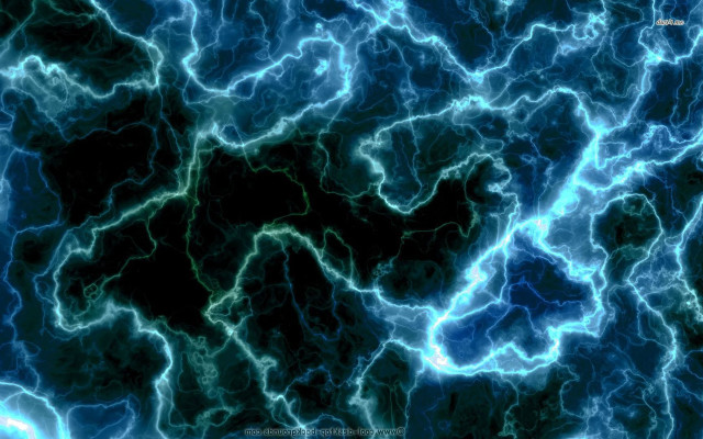 Blue green lightning black white free wallpaper for desktop - medium preview image