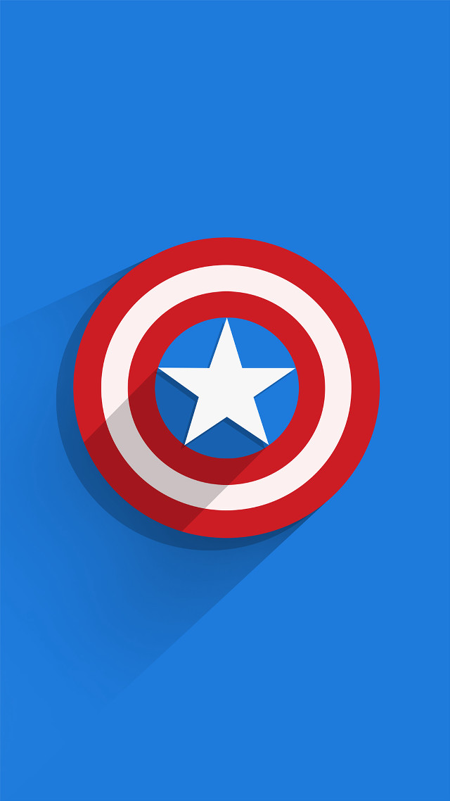 Captain america shield star shadow free wallpaper for mobile - medium preview image