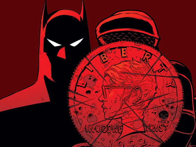 Batman clock red background character free wallpaper for desktop - medium preview image
