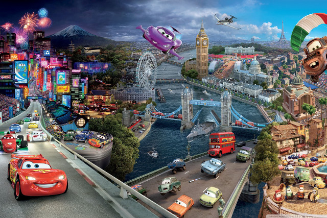 City cars scene urban traffic free wallpaper for desktop - medium preview image