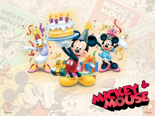 Mickey mouse birthday card cake free wallpaper for desktop - medium preview image