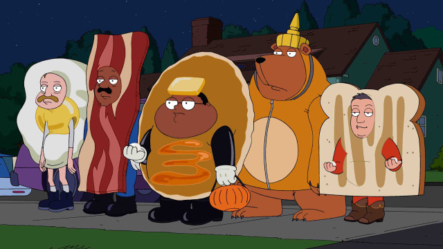 Cartoon characters hot dogs bacon free wallpaper for desktop - medium preview image
