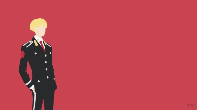 Man uniform red background black free wallpaper for desktop - medium preview image