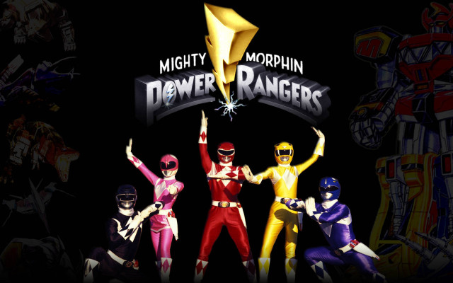 Mighty morphin power rangers posing free wallpaper for desktop - medium preview image