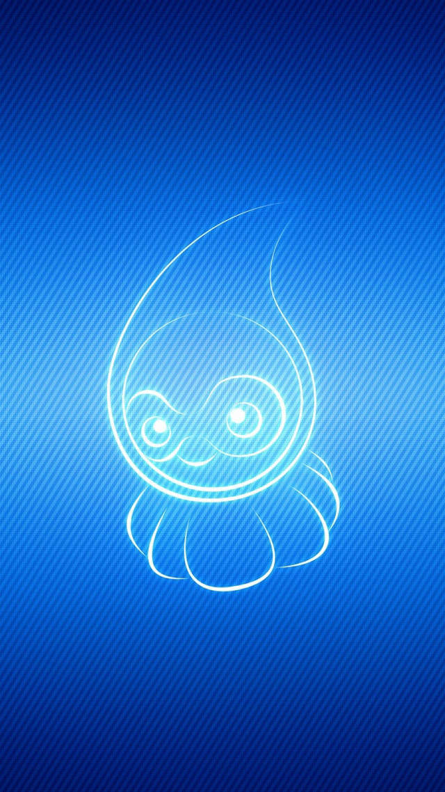 Blue background cartoon character face free wallpaper for mobile - medium preview image