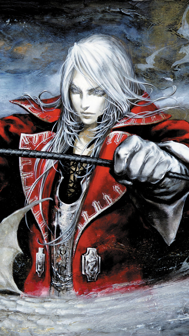 Man red coat sword shoulder free wallpaper for mobile - medium preview image