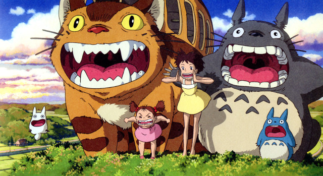 Group people giant cat monster free wallpaper for desktop - medium preview image