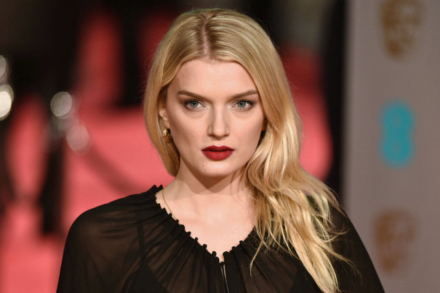 Woman red lipstick black dress #7 free wallpaper for desktop - medium preview image