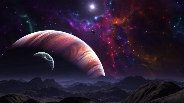 Space scene planets stars background #4 free wallpaper for desktop - medium preview image