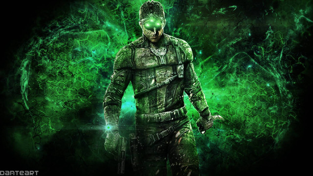 Man green suit gun green free wallpaper for desktop - medium preview image