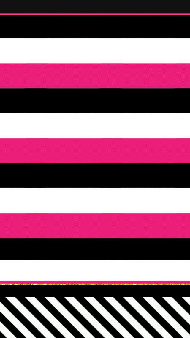 Black white striped background pink free wallpaper for mobile - medium preview image