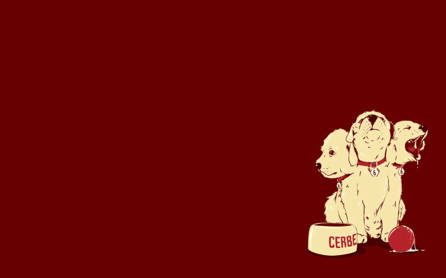 Dog sitting bowl food name free wallpaper for desktop - medium preview image